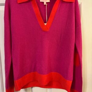 New with tags gorgeous Lisa Todd Cashmere Pink and Red Sweater size xs